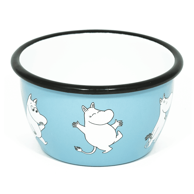 Emaljebolle Mummitrollet  retro lyseblå (6dl)