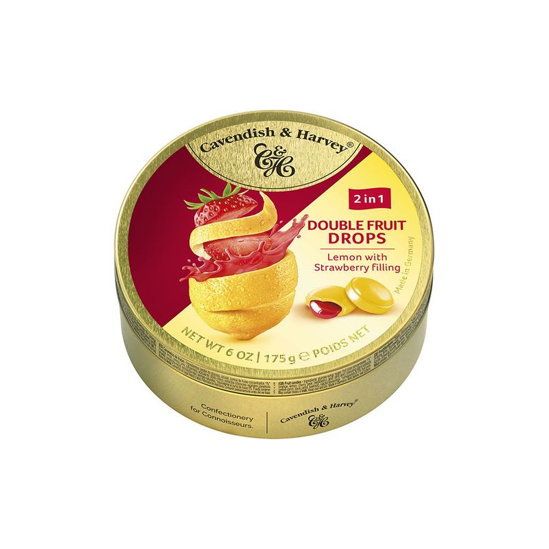 Filled Lemon & Strawberry Drops 175g