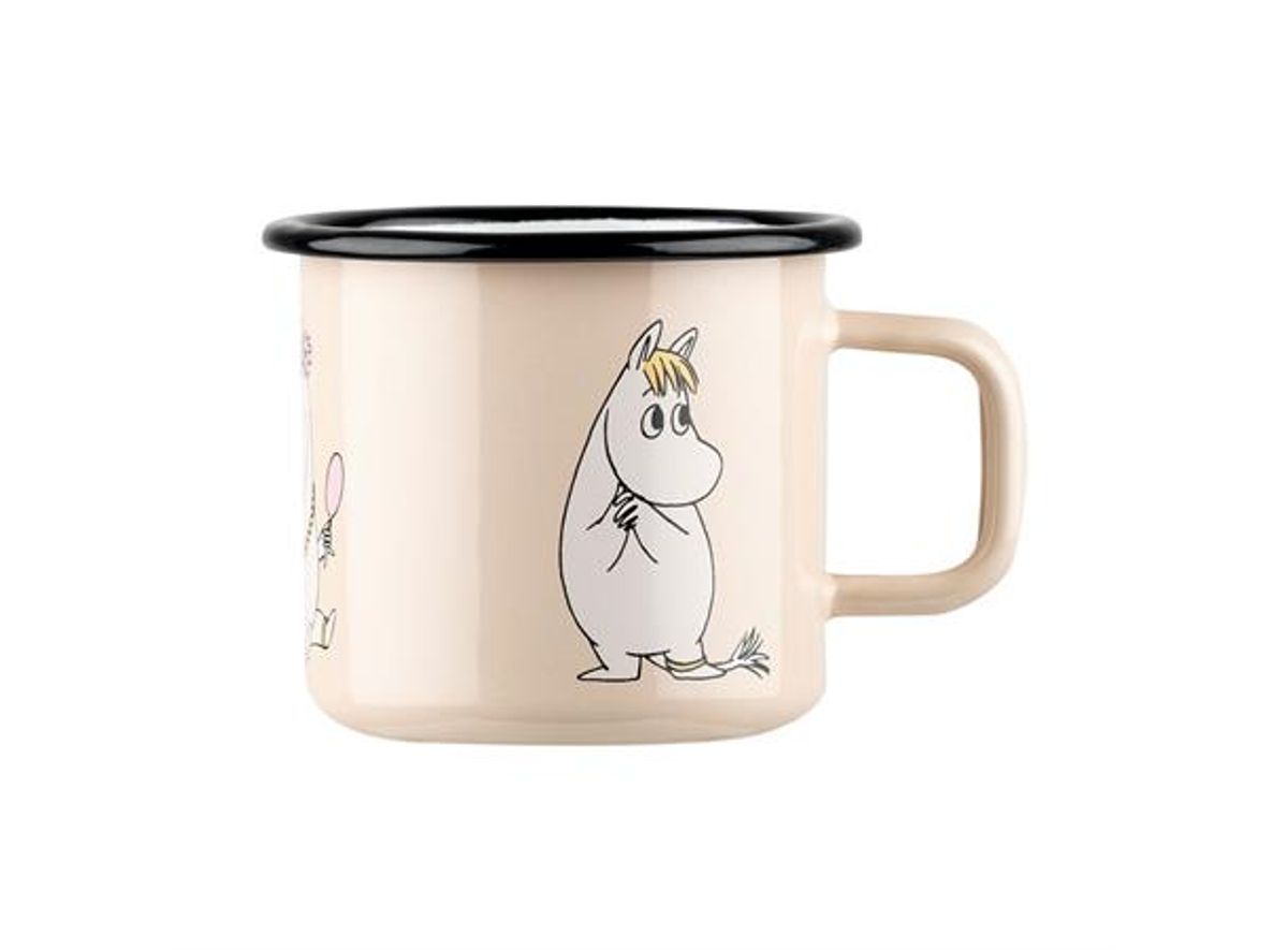 Mummikopp Emalje - Snorkfrøken 3,7 dl Beige Retro